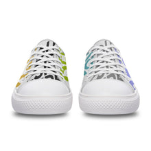 Cargar imagen en el visor de la galería, Zapatos de lona de moda Diseño Asimétrico para mujer hombre FS0811009 Personalizados con Impresión Completa con Foto Logo Patrón Texto