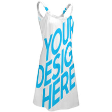 Cargar imagen en el visor de la galería, Vestido sin Mangas con Tirantes de Moda para Mujer AQ Personalizado con Impresión Completa de una imagen con Foto Logo Patrón Texto