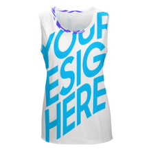 Cargar imagen en el visor de la galería, Chaleco Halter Camiseta sin manga con Cuello Redondo YB Personalizado con impresión completa de una sola imagen con Foto Logo Patrón Texto
