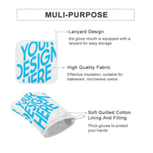 Cargar imagen en el visor de la galería, Guantes Aislantes / Manpolas de Cocina Conjunto de Cuatro Unidades para Horno Sartén Olla JJ0522073 Personalizados Impresion Completa de Una Imagen con Foto Logo Patrón Texto