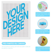 Cargar imagen en el visor de la galería, Pintura Cuadro 5d Diy Diamante Full Bricolaje Diamante Redondo de Estilo Lienzo GY0903324 Personalizado Personalizada con Foto, Texto o Logo