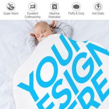 Cargar imagen en el visor de la galería, Manta Redonda Infantil para Niños Bebés con Diseño Personalizado de Tus Imágenes o Textos