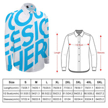 Cargar imagen en el visor de la galería, Camisa con Manga Larga Solapa Bontones para Hombres 3M38 Personalizada con Impresión Completa de una imagen con Foto Logo Patrón Texto