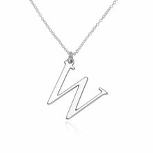Cargar imagen en el visor de la galería, Collar con letras individual ajustable en plata de ley 925 chapado de oro rosa de 18K para mujer hombre X0054 Personalizado con texto nombre