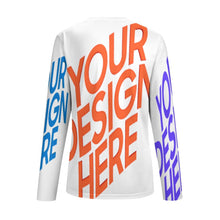 Cargar imagen en el visor de la galería, Camiseta de pijama de manga larga de calidad suave para mujer AL personalizado con patrón foto texto (impresión de imágenes múltiples)