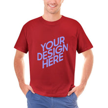 Cargar imagen en el visor de la galería, Camiseta Clásica Manga Corta Casual 100% Algodón para hombre FS0803016 con Impresión Delantera Trasera de Dos Imágenes con Foto Logo Patrón Texto