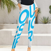 Cargar imagen en el visor de la galería, Leggings casuales regulares cintura alta pantalones deportivos de yoga para mujer NZ205 Personalizados con Impresión Completa de una imagen con Foto Logo Patrón Texto