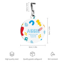 Cargar imagen en el visor de la galería, Placa para Perro Gato / Tarjeta de Identificación Etiqueta de Mascota CW1501012 Personalizada Impresion Completa de Una Imagen con Foto Logo Patrón Texto