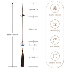 Cargar imagen en el visor de la galería, Colgante de Cristal para Coche con Nudo Chino / Colgante para Espejo Retrovisor de Coche / Decoración Adorno para Espejo de Coche QC1104041 Personalizado con Impresión Completa de Una Imagen con Foto Logo Patrón Texto