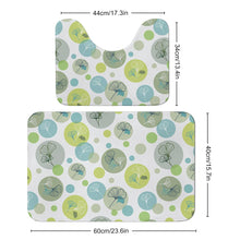 Cargar imagen en el visor de la galería, Conjunto de dos piezas de alfombrillas de terciopelo coral Alfombra Suave Absorbente JJ0519177 Personalizado con impresión completa de una imagen con Foto Logo Patrón Texto