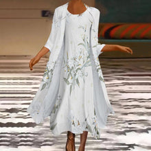 Cargar imagen en el visor de la galería, Conjunto de Vestido sin Mangas y Cárdigan Largo de Moda Elegante Holgado para Mujer STZ Personalizado Impresion Completa de Una Imagen con Foto Logo Patrón Texto