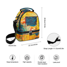 Cargar imagen en el visor de la galería, Bolsa de Almuerzo de Doble Capa con Correa Escolar para Infantil Mujer Trabajo XB0602047 Personalizada Impresion Completa de Múltiples Imágenes con Foto Logo Patrón Texto