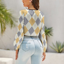 Cargar imagen en el visor de la galería, Blusa corta sexy con lazo para mujer NZ131 Personalizada con Impresión Completa con Foto Logo Patrón Texto