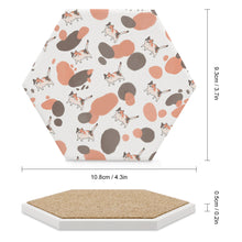 Cargar imagen en el visor de la galería, Posavasos para Bebidas Posavasos de Cerámica Hexagonal Posavasos Absorbentes 4 / 6 Piezas JJ0520147 Personalizado con impresión de una imagen con Foto Logo Patrón Texto