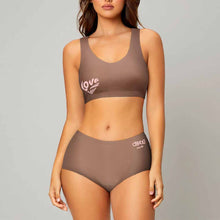 Cargar imagen en el visor de la galería, Conjunto de Sujetador / Sostén y Braga / Ropa Interior Cómodo sin Aros de Tirante Ajustable sin Rastro para Mujer WH021 Personalizado con Impresión en Lateral de Una Imagen con Foto Texto Patrón