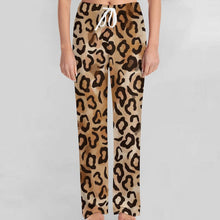 Cargar imagen en el visor de la galería, Pantalón de Pijama Largo Elástico / Pantalones de Pijama para Mujer de Tejido Ligero para Estar en Casa EEP Personalizados Impresion Completa de Múltiples Imágenes con Foto Logo Patrón Texto