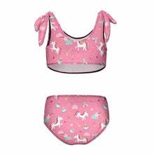 Cargar imagen en el visor de la galería, Traje de Baño con Tirantes de Moda para Niñas NT022 Personalizado con Impresión Completa con Foto Logo Patrón Texto