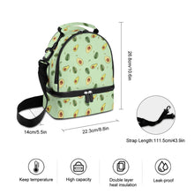 Cargar imagen en el visor de la galería, Bolsa de Comida de Doble Capa de Bandolera / Bolsa de Almuerzo de Hombro XB0602047 Personalizada de Una Imagen con Foto Logo Patrón Texto