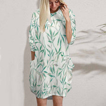 Cargar imagen en el visor de la galería, Vestido Suelto de Moda Manga Larga con Bolsillo Grande para Mujer AKQ Personalizado Impresion Completa de Una Imagen con Foto Logo Patrón Texto