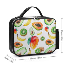 Cargar imagen en el visor de la galería, XB0602002 Bolsa o paquete de almuerzo o comida de cuero desmontable con asa 21 × 27 × 9 cm Para niños y adultos Personalizado con Foto o Mensajes de Texto