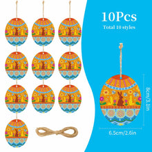 Cargar imagen en el visor de la galería, Etiqueta colgante ovalada de madera 10 piezas para decoración del hogar fiesta Pascua GY0903846 Personalizada con Foto Logo Patrón Texto