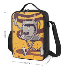 Cargar imagen en el visor de la galería, Bolsa bolso o paquete multifuncional portátil de cena con aislamiento térmico y conservación del frío con correa para el hombro Personalizado con Foto o Mensajes de Texto 25×20×8cm