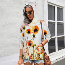 Cargar imagen en el visor de la galería, Sudadera con Capucha con Oreja Animal Suelta de Manga 3/4 para Mujer SDS004 Personalizada Impresion Completa de Una Imagen con Foto Logo Patrón Texto