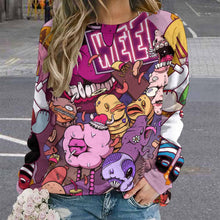 Cargar imagen en el visor de la galería, Sudadera de Cuello Redondo con Manga Raglán sin Capucha para Mujer RHDEC2 Personalizada Impresion Completa de Múltiples Imágenes con Foto Logo Patrón Texto