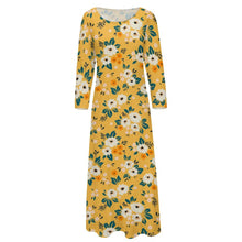 Cargar imagen en el visor de la galería, Vestido con Cuello Redondo de Manga Larga Elegante para mujer NZ2202048 Personalizado con Impresión Completa de una imagen con Foto Logo Patrón Texto