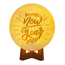 Cargar imagen en el visor de la galería, Lámpara de Luna Tricolor con Impresión a Doble Cara de Diseño Personalizado Personalizada con Tus Fotos o Textos