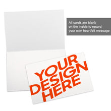 Cargar imagen en el visor de la galería, Tarjeta de felicitación tarjeta postal tarjeta foto en versión horizontal personalizada con logotipo de texto de patrón de fotos