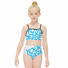 Cargar imagen en el visor de la galería, Traje de baño / Bañador de dos piezas de natación para niñas NT009 Personalizado con Impresión Completa con Foto Logo Patrón Texto