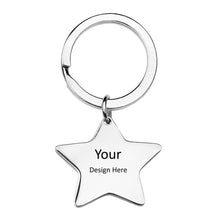 Cargar imagen en el visor de la galería, Llavero Redondo / Llavero de Hueso / Corazón / Gato / Estrella JJ0529156 Grabado Personalizado con Texto Nombre