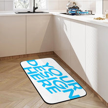 Cargar imagen en el visor de la galería, Alfombrillas antideslizantes de terciopelo coral para cocina baño con línea negra personalizado con patrón foto texto