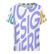 Cargar imagen en el visor de la galería, Camiseta casual manga corta talla grande para mujer A562 Personalizada con Impresión Completa de múltiples imágenes con Foto Logo Patrón Texto