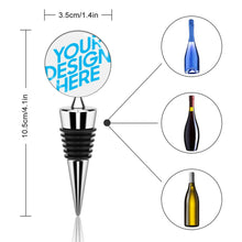 Cargar imagen en el visor de la galería, Tapones / Corchos para botellas de vino JJ0522025 Personalizados impresión con Foto Nombre Logo