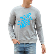 Cargar imagen en el visor de la galería, Sudadera suelto casual con cuello redondo y hombros caídos 100% algodón para hombres A-071 FS0816096 Personalizada con Foto, Texto o Logo