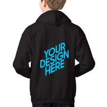 Cargar imagen en el visor de la galería, Sudadera de Algodón con Capucha y Bolsillo para Niños Niñas Adolescentes FS0816026 Personalizada con Impresión Trasera con Foto Logo Patrón Texto