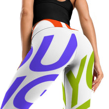 Cargar imagen en el visor de la galería, Leggings largos de Yoga Pantalones Largos Deportivos Estampados FS0813001 Personalizados con Impresión Completa de múltiples imágenes con Foto Logo Patrón Texto