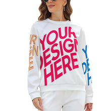 Cargar imagen en el visor de la galería, Sudadera Manga Larga con Cuello Redondo de Moda para mujer RH Personalizada con Multi-Imágenes con Foto Logo Patrón Texto