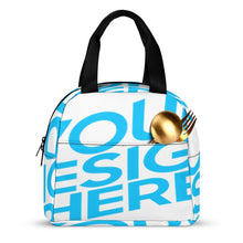 Cargar imagen en el visor de la galería, Bolsa de almuerzo impermeable portátil con aislamiento de gran capacidad personalizado con patrón foto texto (impresión de imagen única)
