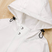 Cargar imagen en el visor de la galería, Chaqueta corta fina deportiva con capucha protegido de viento para niños niñas A537 Personalizada con Impresión Completa de múltiples imágenes con Foto Logo Patrón Texto