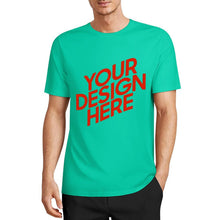 Cargar imagen en el visor de la galería, Camiseta 100% algodón orgánico estampada en el frente personalizado con patrón foto texto