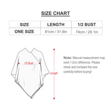 Cargar imagen en el visor de la galería, Poncho / Capa de punto versátil con flecos para mujer MY07 Personalizado con Impresión Completa de una imagen con Foto Logo Patrón Texto