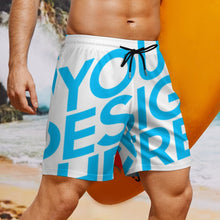 Cargar imagen en el visor de la galería, Traje de Baño para Hombres, pantalones cortos de playa de secado rápido con función de compresión personalizados con impresión completa de una imagen con foto patrón texto