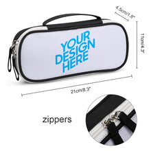 Cargar imagen en el visor de la galería, Estuche Portátil para Cosméticos de PU con Diseño Personalizado de Tu Nombre o Texto