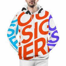 Cargar imagen en el visor de la galería, Sudadera de Forro Polar con Capucha Deportiva de Felpa para hombre FS0816072 Personalizada con impresión completa de múltiples imágenes con Foto Logo Patrón Texto