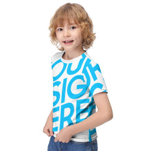 Cargar imagen en el visor de la galería, Camiseta manga corta suave estampada para niños ET023 Personalizada con Impresión Completa de una imagen con Foto Logo Patrón Texto