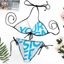 Cargar imagen en el visor de la galería, Bikini triángulo / Traje de Baño Talla Grande de dos piezas para mujeres BK2059 Personalizado con Impresión Completa de una imagen con Foto Logo Patrón Texto