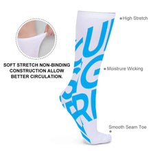 Cargar imagen en el visor de la galería, Calcetines Largos Gruesos de Moda para adulto mujer hombre FS0808009 Personalizados con impresión completa con Foto Logo Patrón Texto
